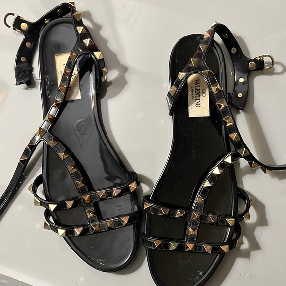 Rockstud Jelly Flat Gladiator Sandals Size 38